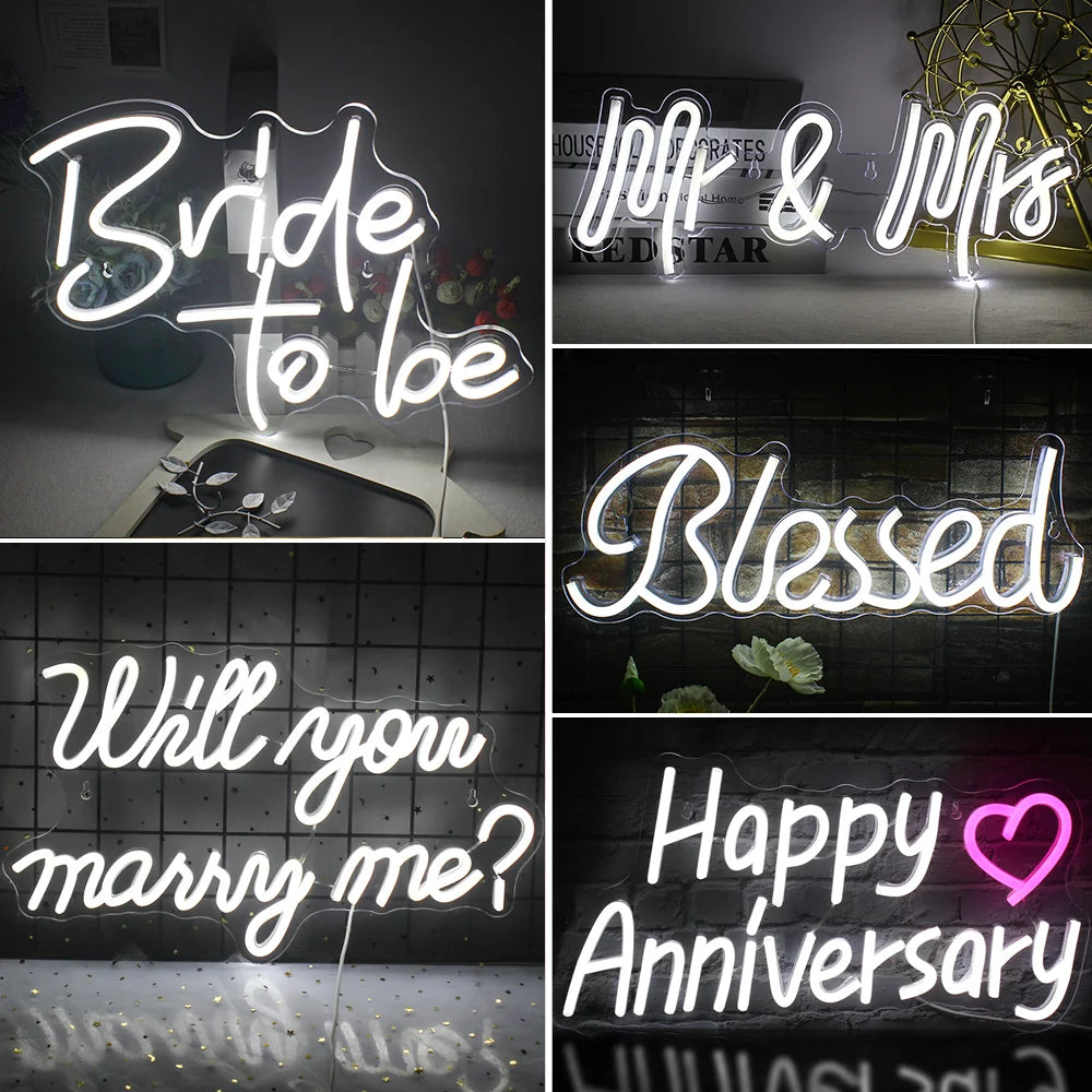 "Bride To Be" Neon Sign Light