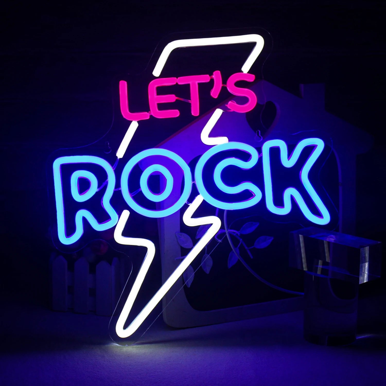 "Let's Rock" Neon Sign